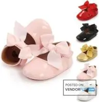 Sonsage Baby Girls Bowknot Mary Jane Soft Anti-Slip Princess Shoes